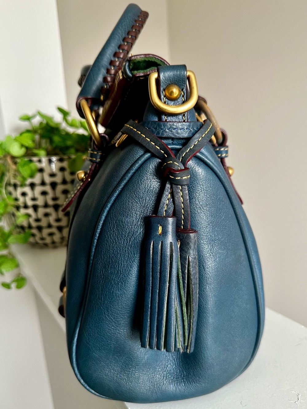 Dooney & Bourke Florentine Satchel in Color Denim - Picture 7 of 16